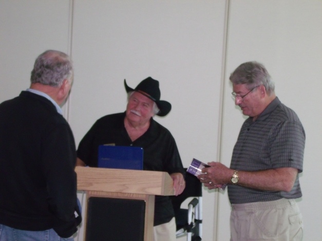 DL in a discussion with folks after his February presentation at the Ft Myers Beach Public Library